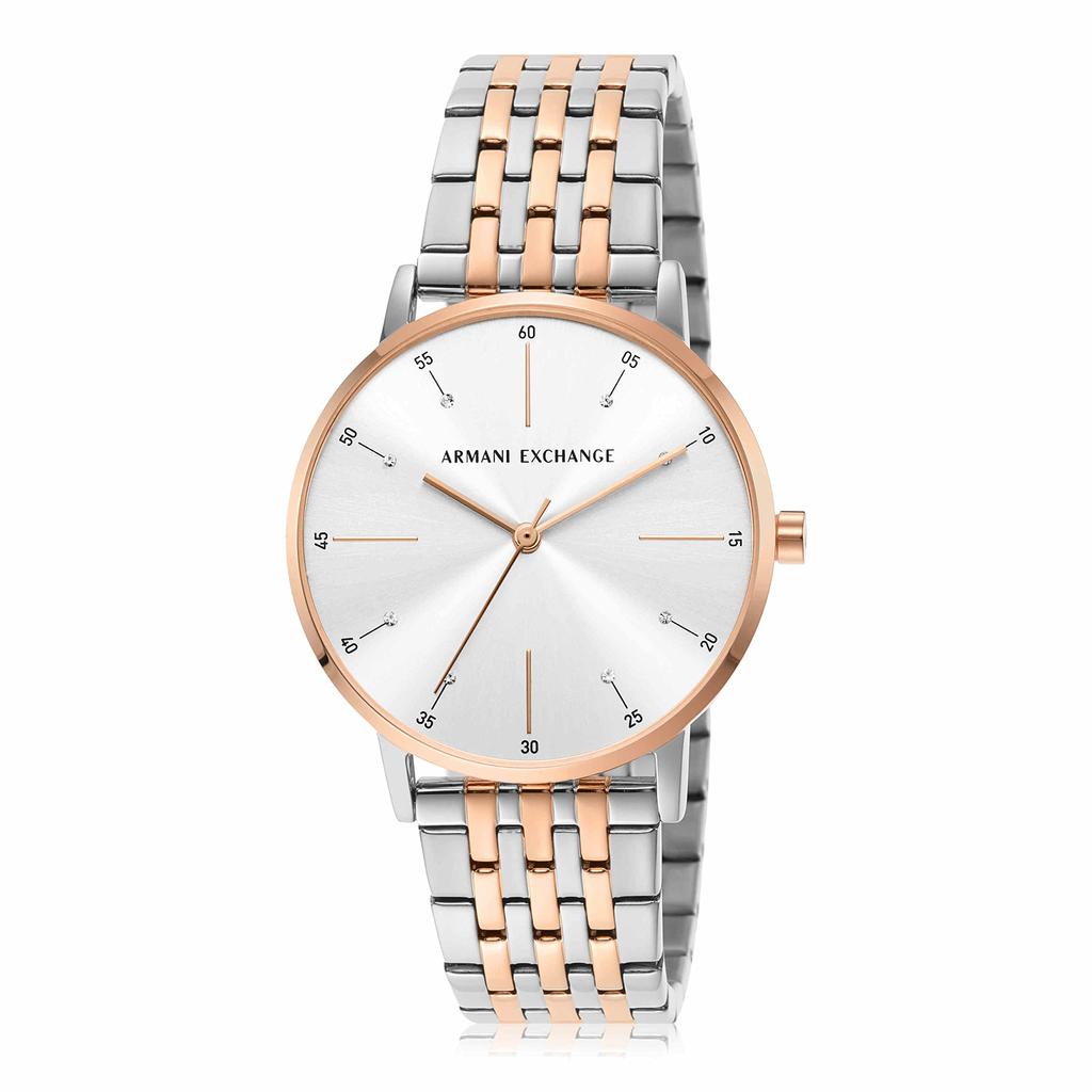Analog Silver Dial Ladies Watch Two Tone [Armani Exchange] T-SERIES
