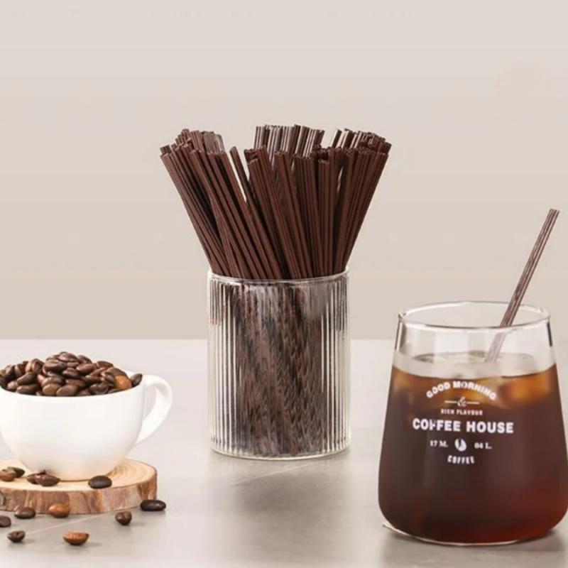 100pcs/packDisposable Three-Hole Coffee Straws Wooden Coffee Stirring Sticks Individually Packaged Hot Drinks Cold Drinks Juice