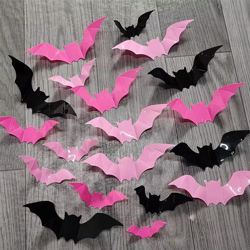 32PC Wedding Background Wall Art Bat Room Decor 3D Wall Decals Removable 3D Home Decor