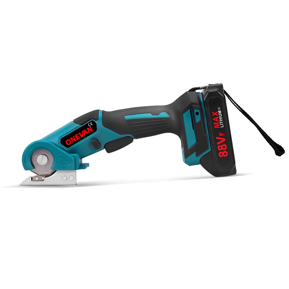 ONEVAN 800W Akku-Elektroschere Stoffschneider Metall Teppichschneidwerkzeuge Aluminiumlegierung Edelstahlmesser für Makita Akku