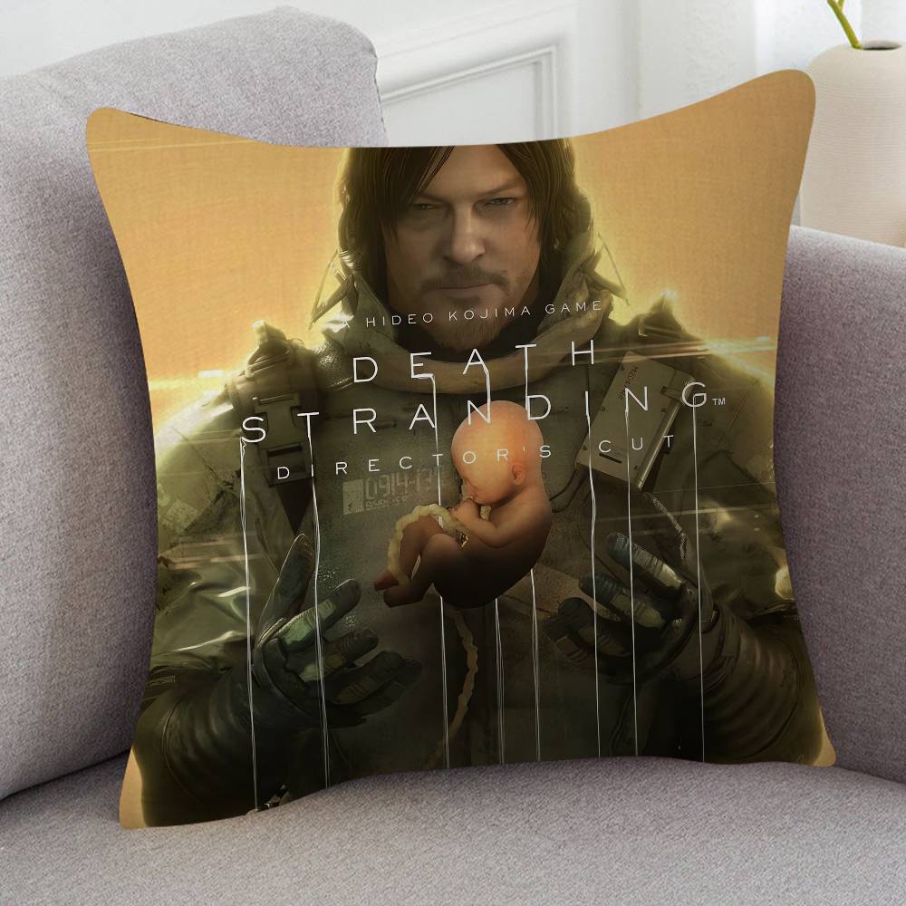 Game Death Stranding Cartoon Series Square Pillowcase Soft Waist Sofa Cushion Cover Bedroom Room Pillowcase