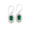 Chrome Diopside Gemstone 925 Sterling Silver Handmade Women's Jewelry Daily-Wear Drop Earrings 1.50" EE-1-3