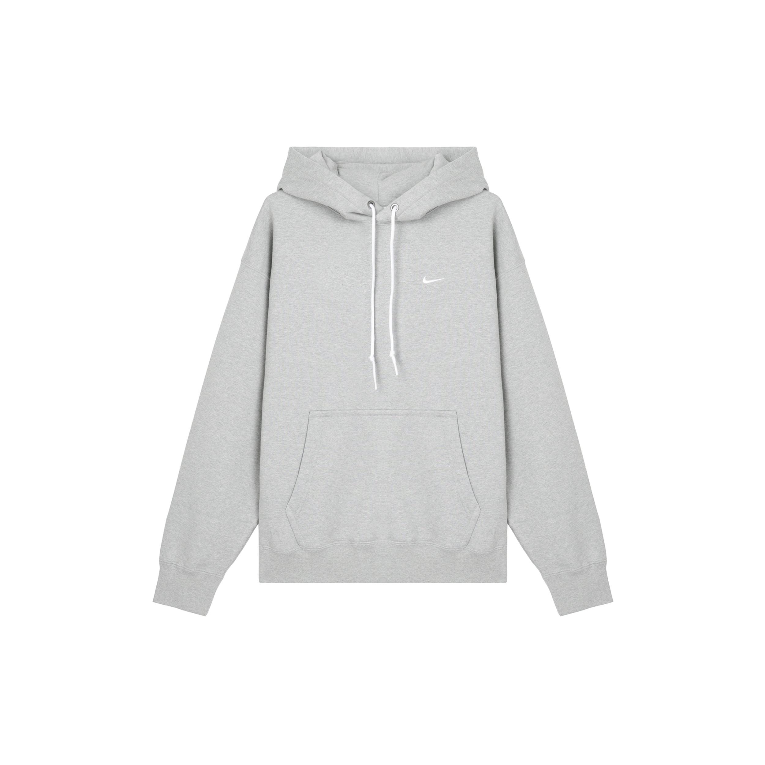 Nike Solo Swoosh Fleece Pullover Hoodie Grey Men s DX1355-063 XXL