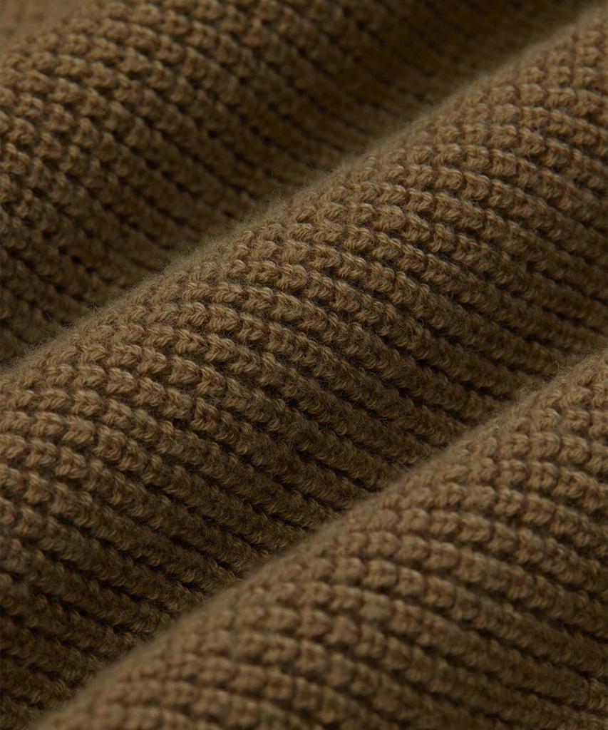 Yaichi Waffle Knit Merino Wool Sweater - Taupe
