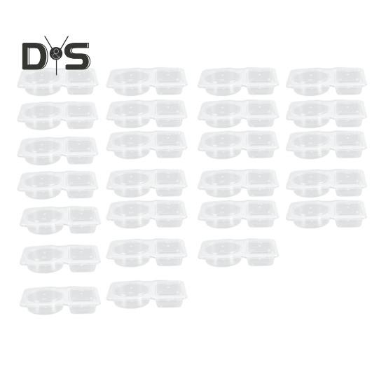 5/10/15/25Pcs Seasoning Box Disposable And Reusable Leak-Proof Lid Double Compartment Condiment Container for Condiment Dip Sauce Sampling And Travel