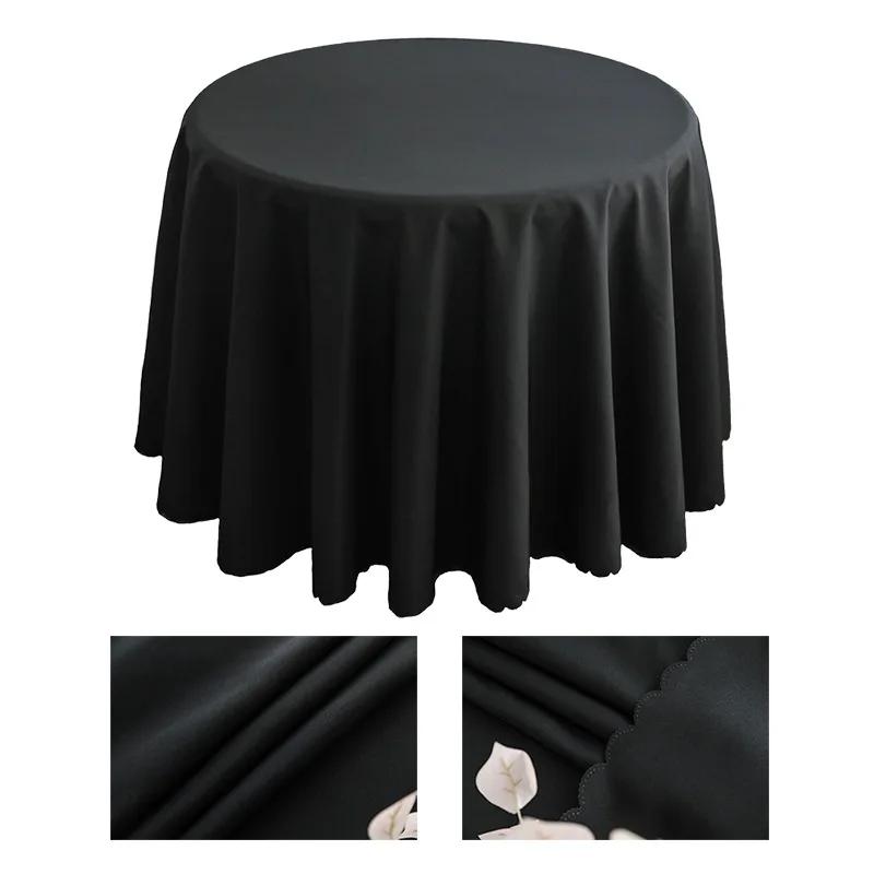Polyester Round Tablecloth Stain and Wrinkle Resistant Cloth-Washable Table Cover For Dining Table,Buffet Parties and Camping