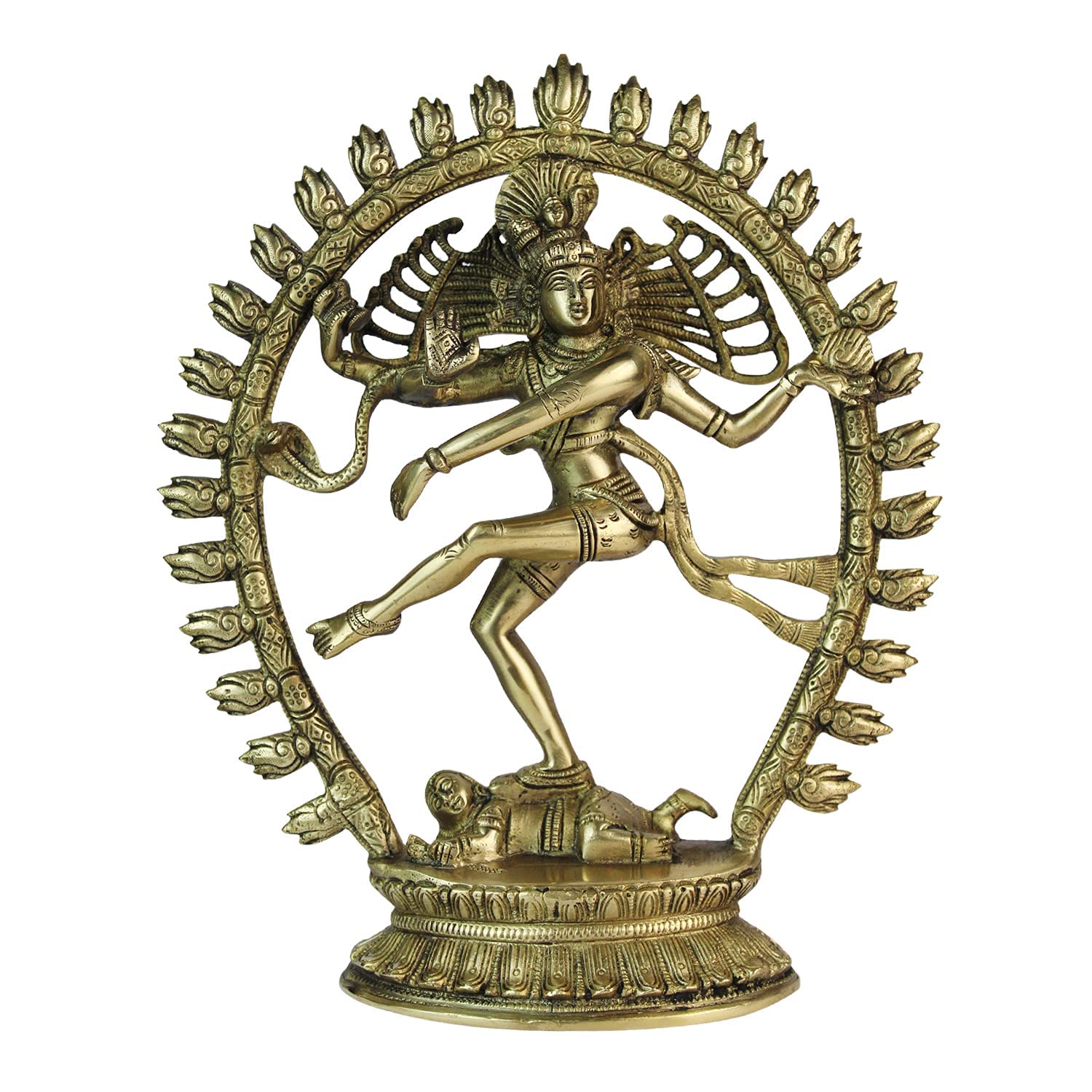 Pure Brass Natraj Tandava Posture Murti, God Shiva Shankar Mahadev Dance Idol