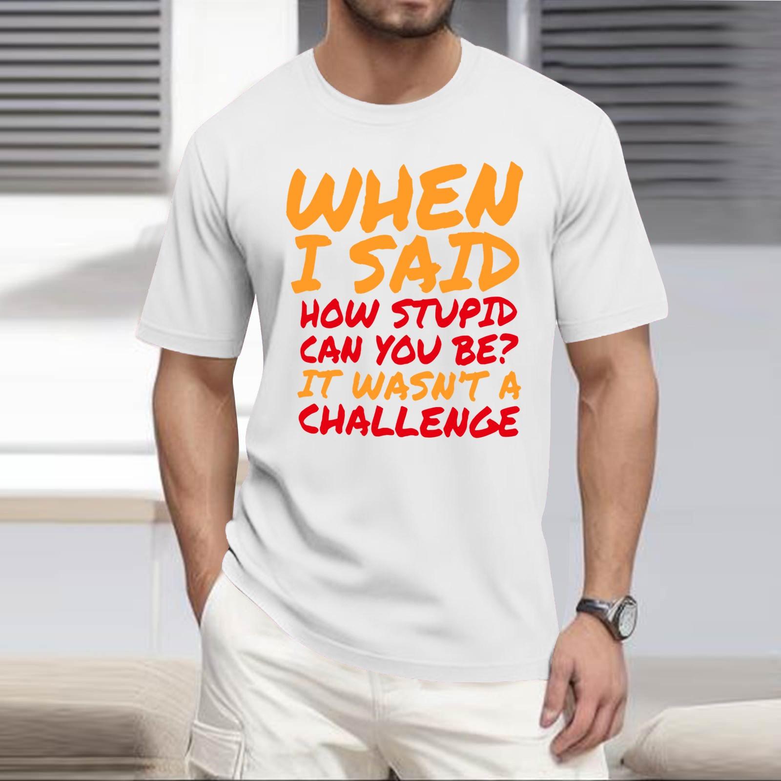 

Летняя мужская популярная футболка с круглым вырезом и коротким рукавом с принтом XL белый