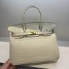 Pelle bovina primo strato motivo alligatore opaca portatile a spalla a tracolla borsa da donna premium transfrontaliera