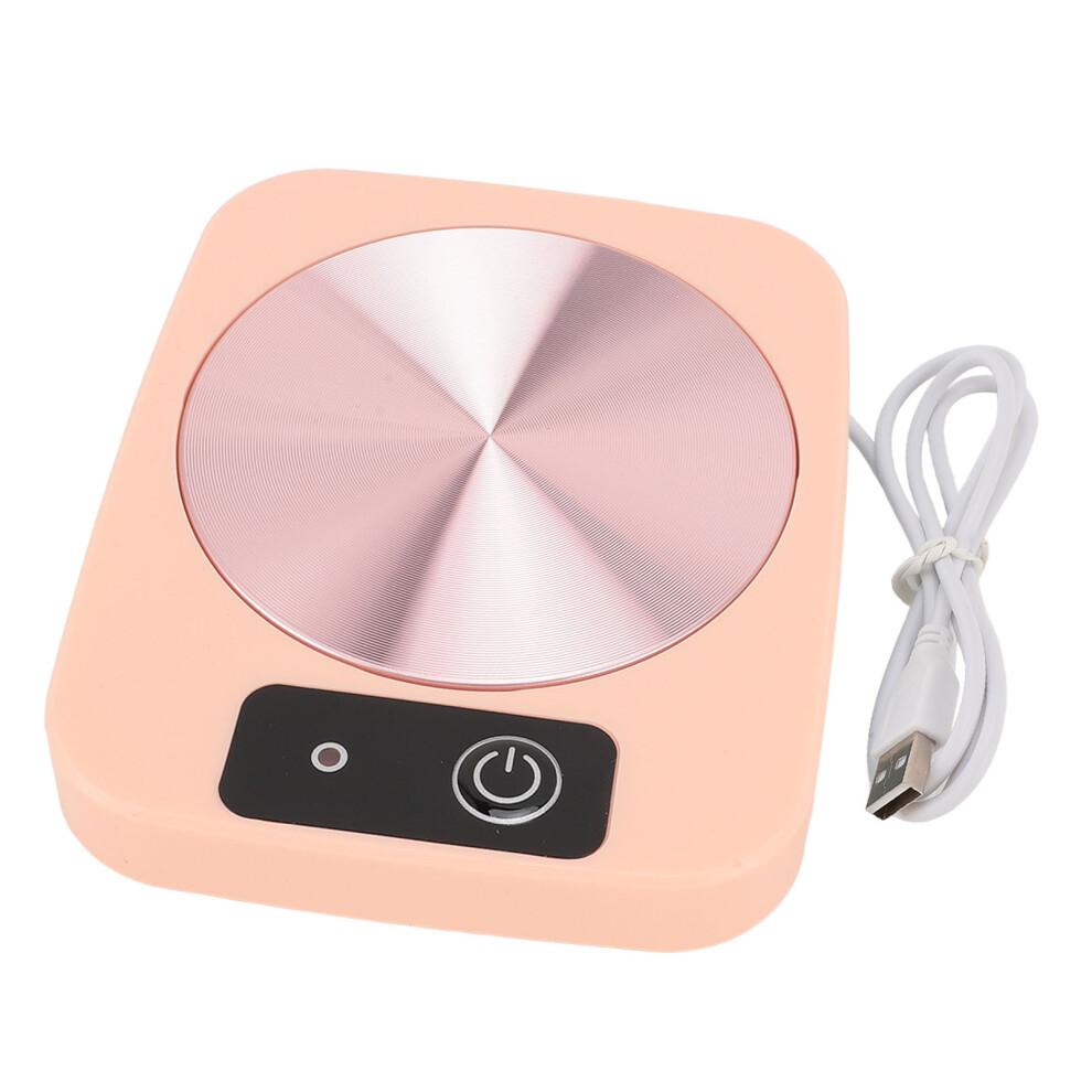 Pink ABS Heating Cup Coaster for Home & Office | Keeps Drinks Warm
