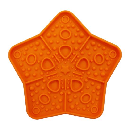 Pet Slow Food Mat with Suction Cups Star Shape Pet Food Tray