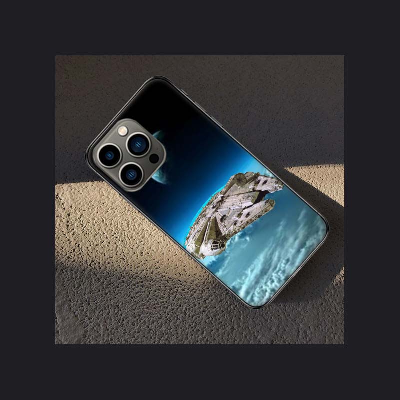 Millennium Falke im Weltraum Handyhülle Für Apple Iphone 16 15 Plus 13 12 Mini 16E 11 14 Pro Max X XS XR 8 7 SE 2020 Hülle Schale C