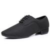 Herren Jungen Latin Modern Tango Tanzschuhe Mesh Atmungsaktiv Niedriger Absatz Rutschfeste Trainingstanzschuhe