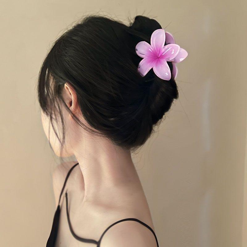 2pcs Frangipani Grasp The Temperament Hairpin Travel Photography Advanced Atmosphere Clip Headband