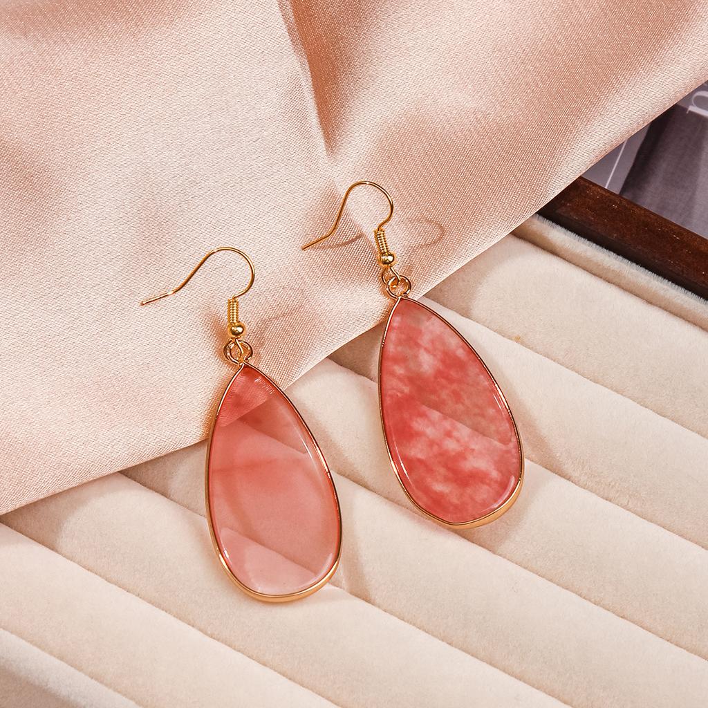 Natural Stone Earrings, Light Luxury High-end Earrings, Blue Pine, Green Eyed Stone Earrings, Accessories