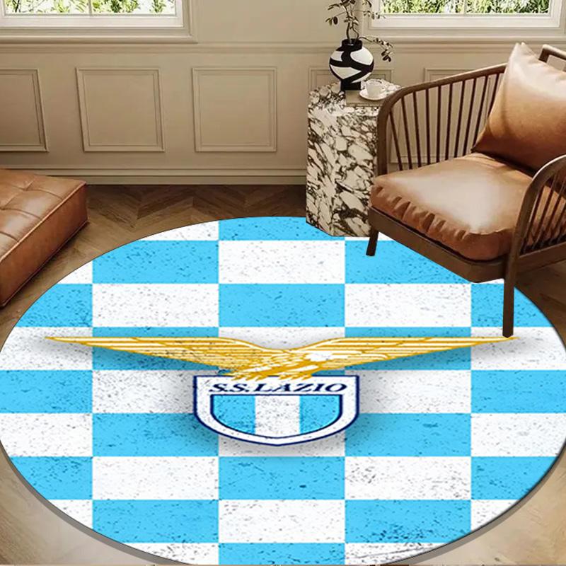 Lazio Football Club Emblem Round mat Home Decor, Chair rug For livingroom,Bedroom, doormat home decor Birthday Gift Christmas Gifts