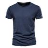 Summer Men's Solid Bamboo Cotton V-Neck T-Shirt - Hot Selling European & American Style