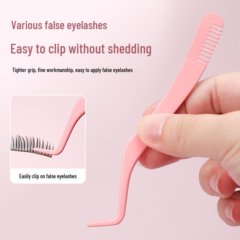 Stainless Steel Eyelash Curler & Tweezers False Eyelash Tool with Comb