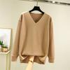 Women's Fashion Solid Colour Long Sleeve Fleece Thickened Top
