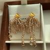 Premium Pearl Simple Temperament Stud Earrings Versatile French Pearl Pendant Fringed Earrings Design Earrings