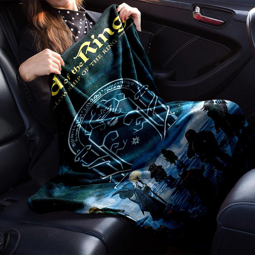 1pc The Lord of the Rings Fellowship of the Ring Flannel Blanket Soft Warm Throw for Home, Office, Travel, All-Season Cozy Bedding GiftL1024