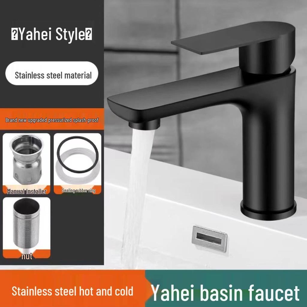 Badezimmerarmatur aus Edelstahl für Warm- und Kaltwasser