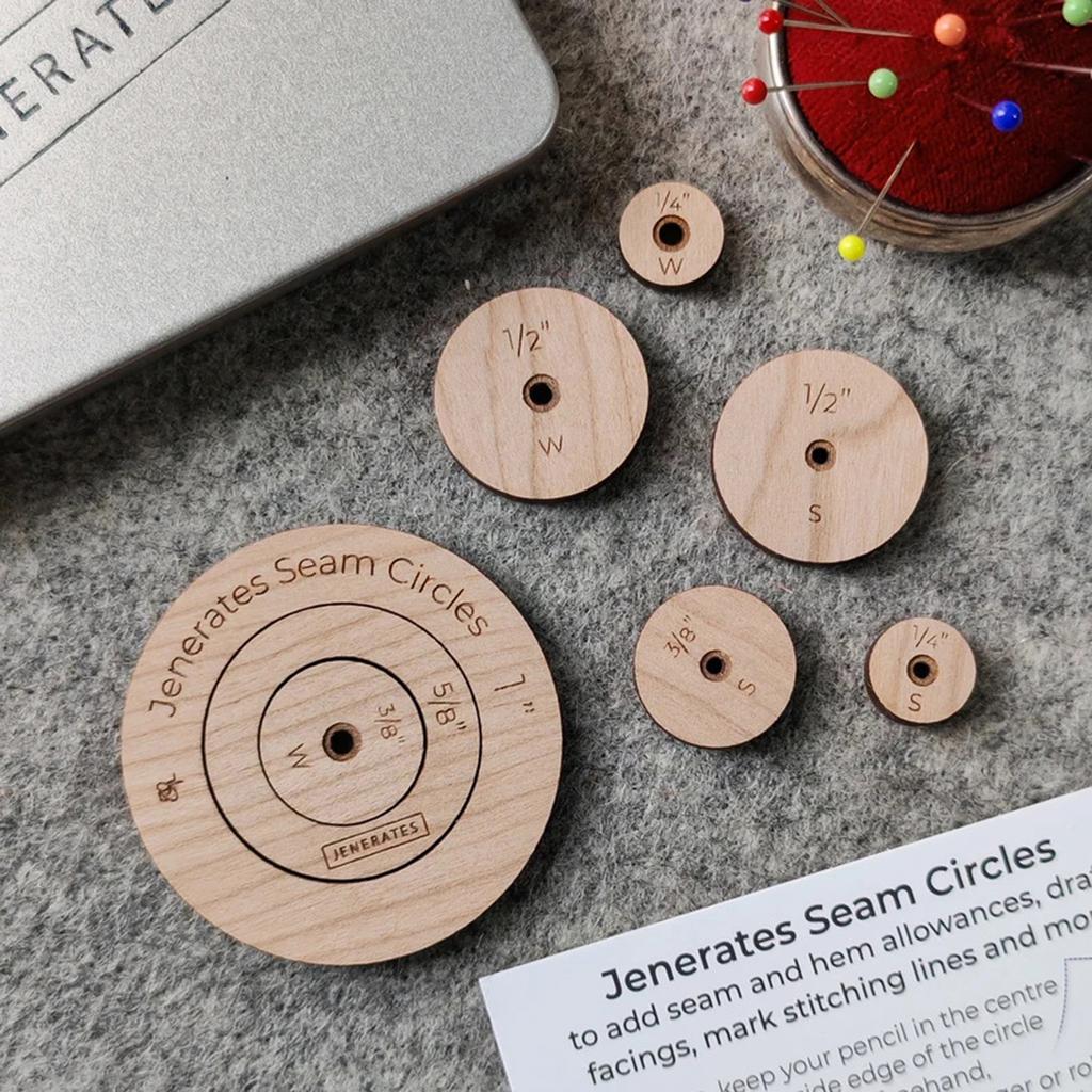 Wooden Circle Quilting Templates Space Tracing DIY Sewing Craft Tools Quilting Stencils for a Variety of Sewing Projects