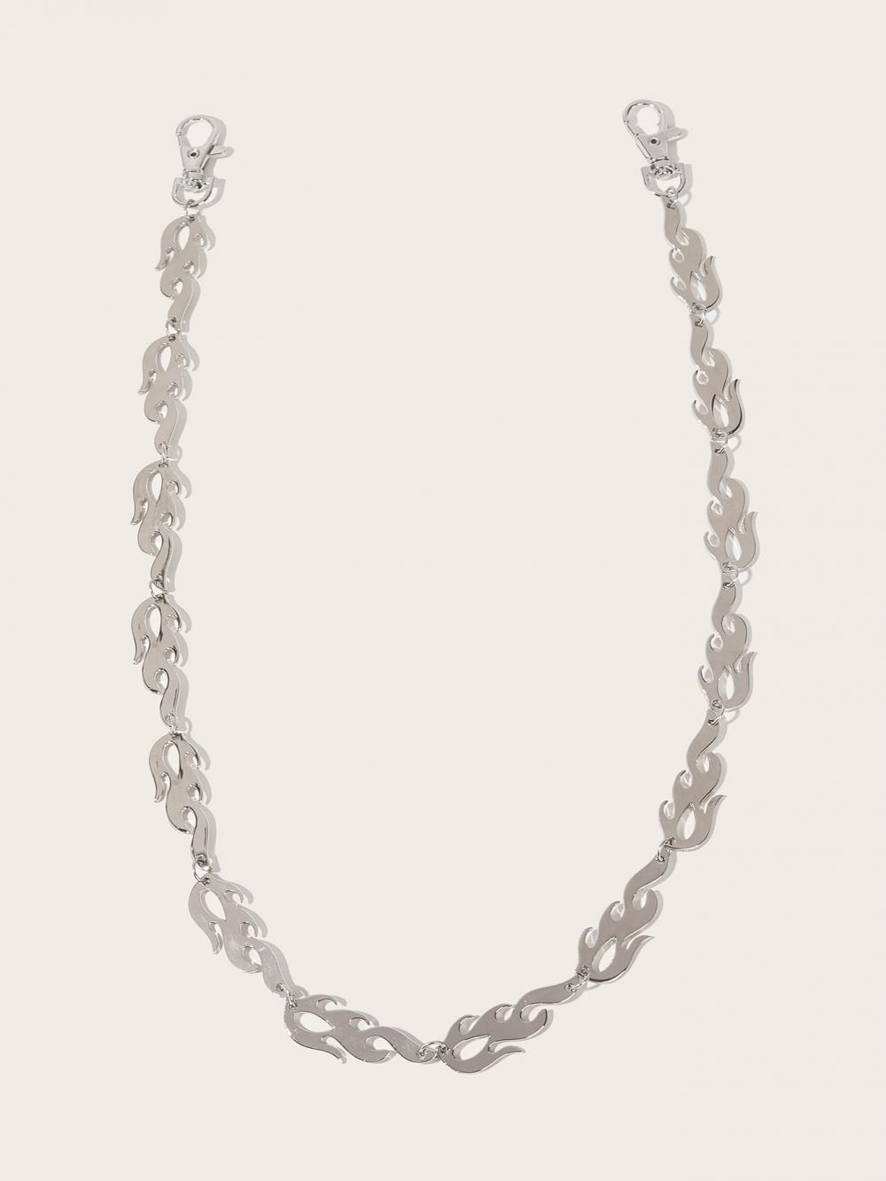 

Серебряная женская цепочка на талию с огненными украшениями, уличная одежда, панк-украшение на талию