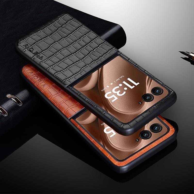 Case for Moto Razr 60 Ultra for Moto Razr 50 Ultra, Faux-Alligator Print Pattern Premium Faux Leather Phone Back Cover for Moto Razr 60 Ultra Case