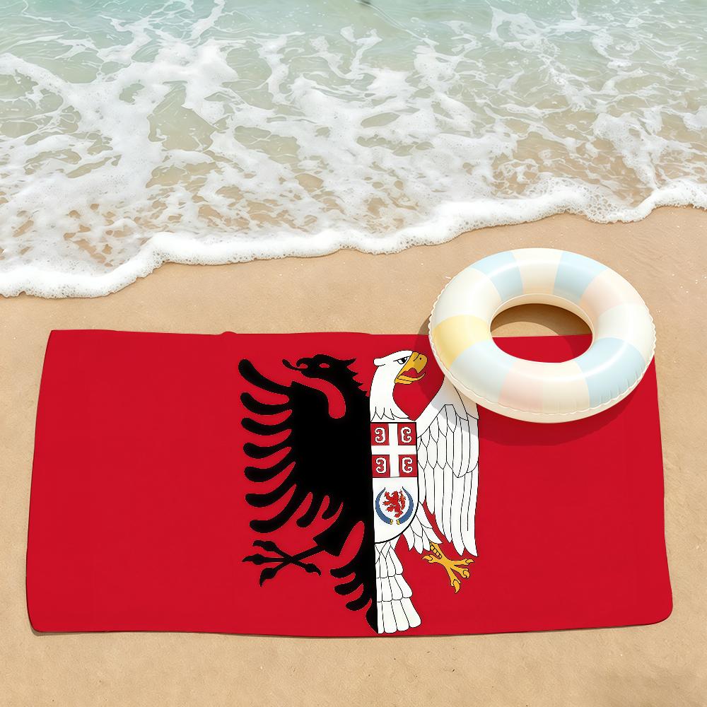 Nazione Albania Asciugamano Asciugatura Asciugamano da Bagno Applicabile a Nuoto Leggero Campeggio Yoga Spiaggia Fuori