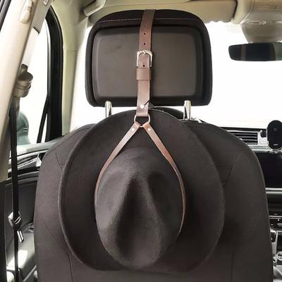 Hat Rack Easy Installation Vehicle Cowboy Hat Storage Holder Faux Leather Car Seat Hat Organizer for Auto