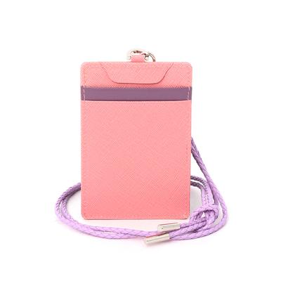 Matt Employee Id Necklace Card Holder Wallet Indie Pink