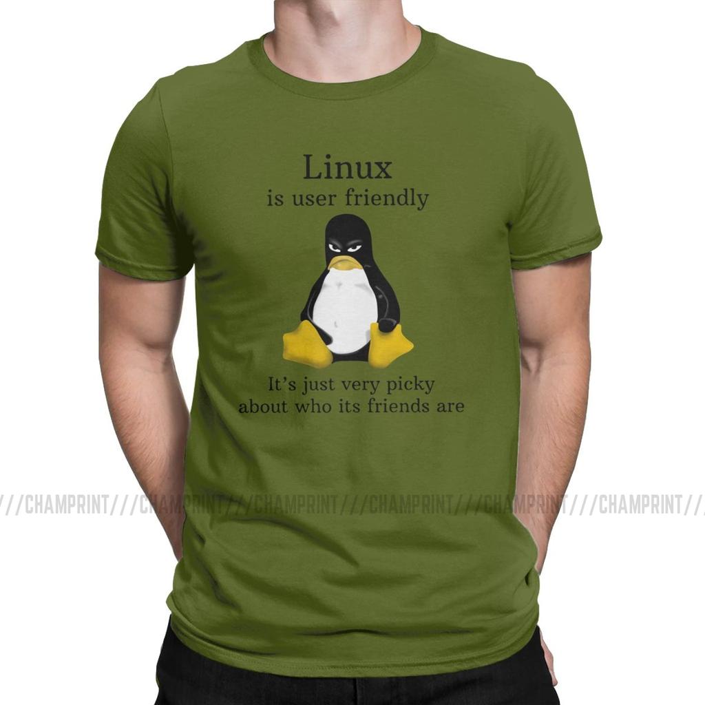 Linux ist benutzerfreundlich T-Shirts Herren Arch Linux Tux Programmierer Computerentwickler Geek Nerd T-Shirt