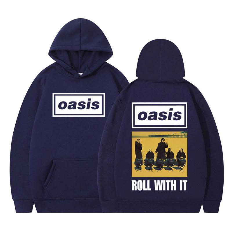 OASIS Live 25 Tour Vintage Hoodies Men Fashion Hip-hop  Oversized Tracksuit Gothic Punk High Quality Pullover Streetwear