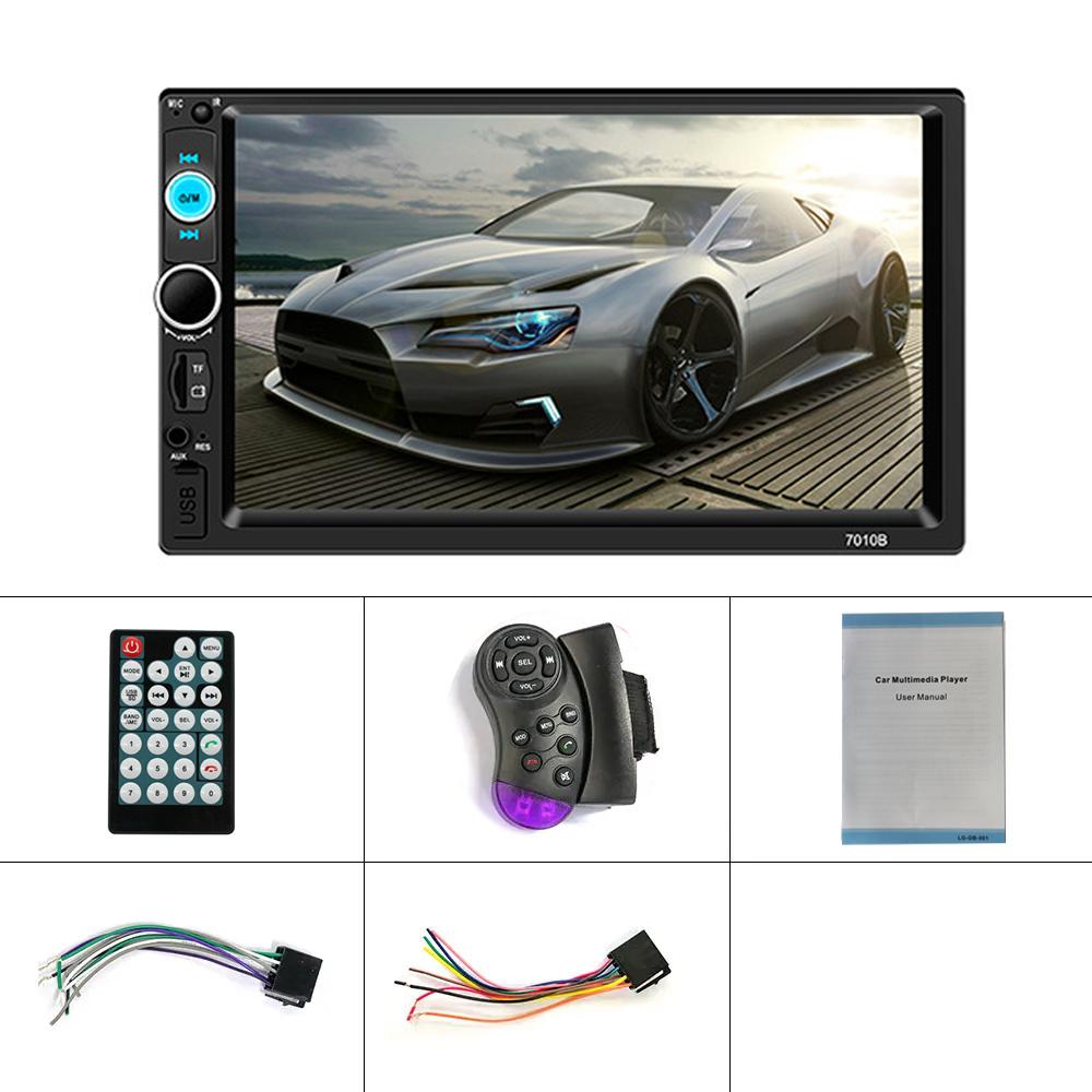 

1Din Universal Car MP5 Video Player 7 Inch FM Radio Multimedia Player Auto Stereo USB TF MirrorLink BT 7010B Touch Screen SWC 7010B Full Set