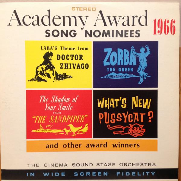 

LP Record CINEMA SOUND STAGE ORCHESTRA Academy Award Song Nominees 1966 SF253 ARC SOUND LTD Canada Soundtracks Musicals Used