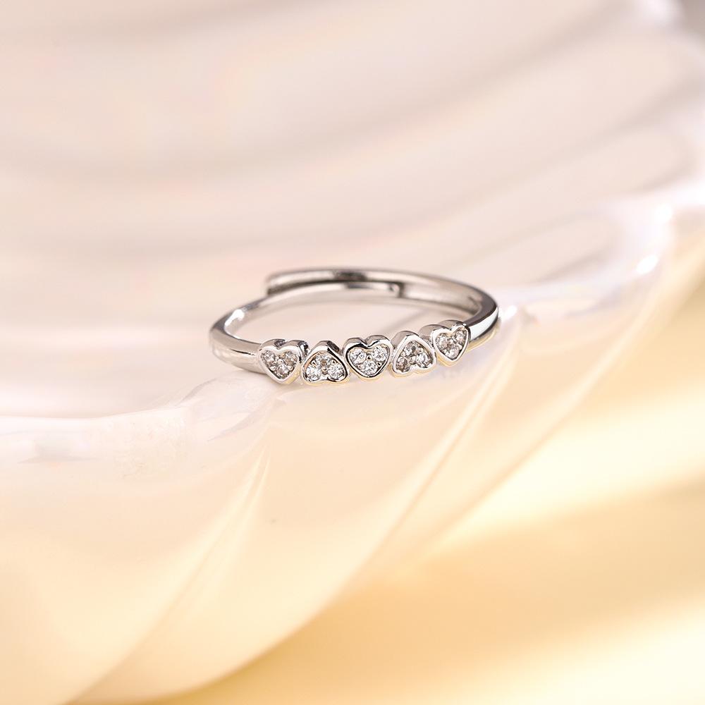 Sam Panda 925 Silver Simple Ring For Women Fine Jewelry Finger Adjustable Open Vintage Big Ball Ring For Party Birthday