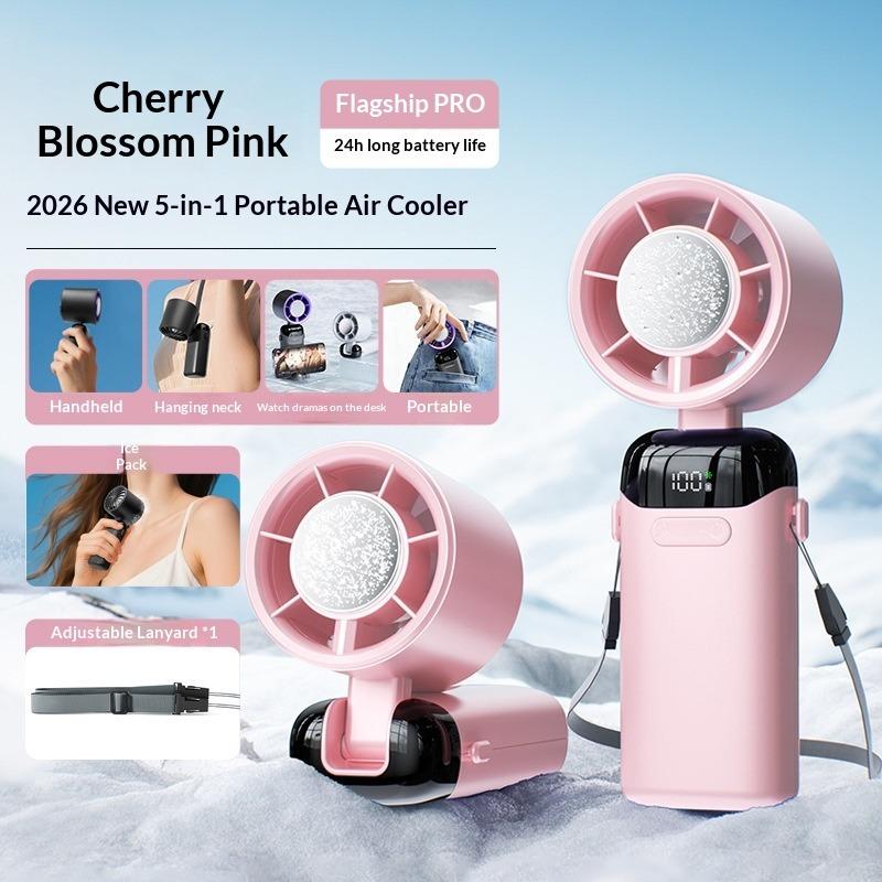 Semiconductor Cooling High Speed Handheld Fan Usb Mini Portable Charging Folding Violent Small Fan