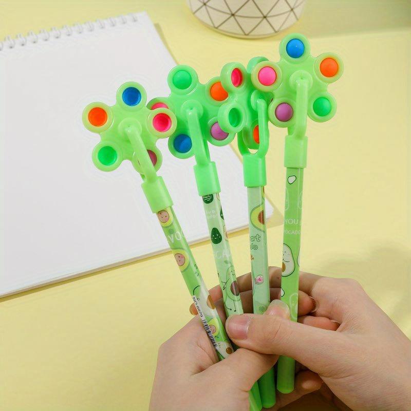 

10 шт. креативная милая ручка в виде мельницы с авокадо нейтрального цвета для студентов, ручка для экзамена 0,5 мм, черная ручка Random style 10pcs