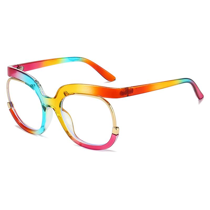 Anti Blue light Glasses Women Men Blue Light Blocking Eyeglasses Lady Oversized Round Frame Computer Eyewear