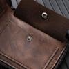 Solid Color Men's Wallet Zipper Leather Coin Purse Luxury Business Wallet  Male