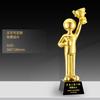 Customized High-end Gold-plating Resin Trophy, Creative Five-Pointed Star Thumb Excellent Staff Award, Gold, Silver, Copper, 1Pc