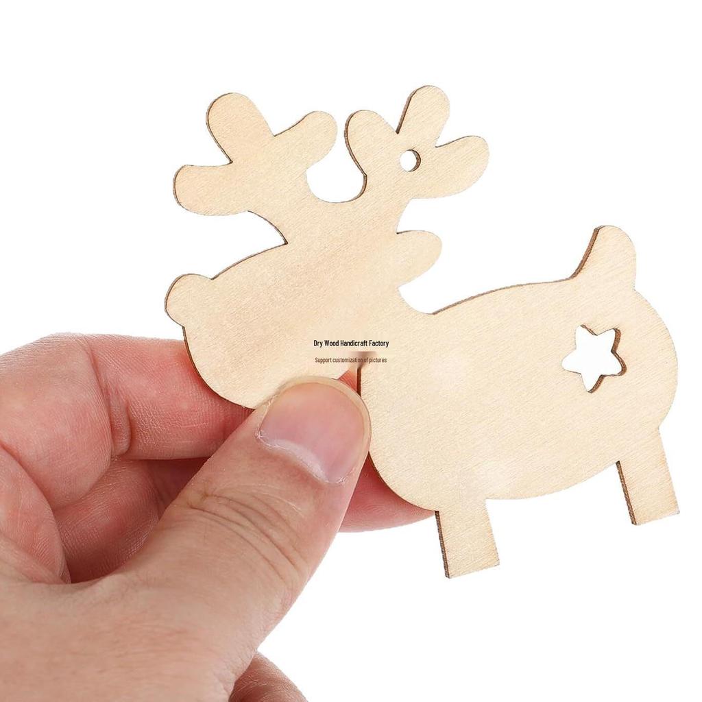 Reindeer-Shaped Wooden Christmas Tree Ornaments - DIY Holiday Decorations