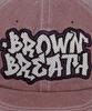 BROWNBREATH Washing Graffiti Logo Cap - Burgundy