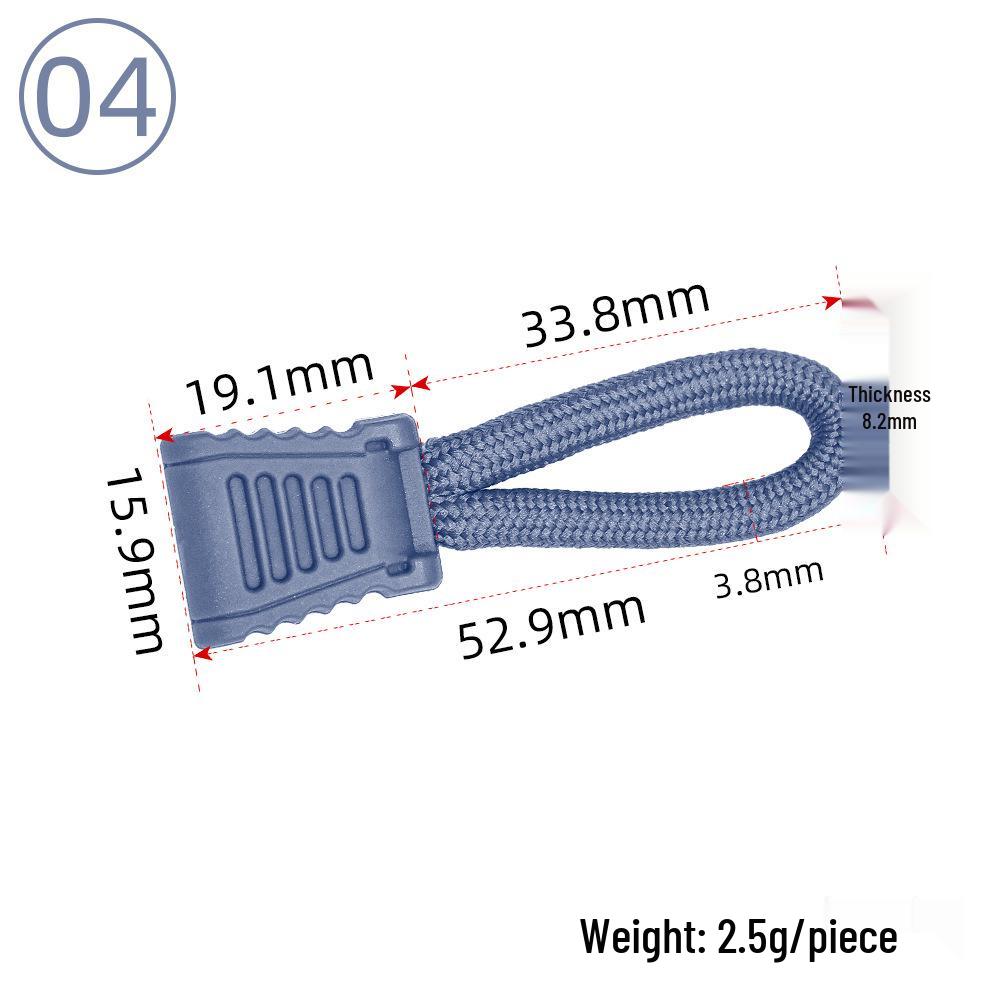 20-Piece Tank Style Thick Rope Zipper Pull for Backpacks, Suitcases, Luggage