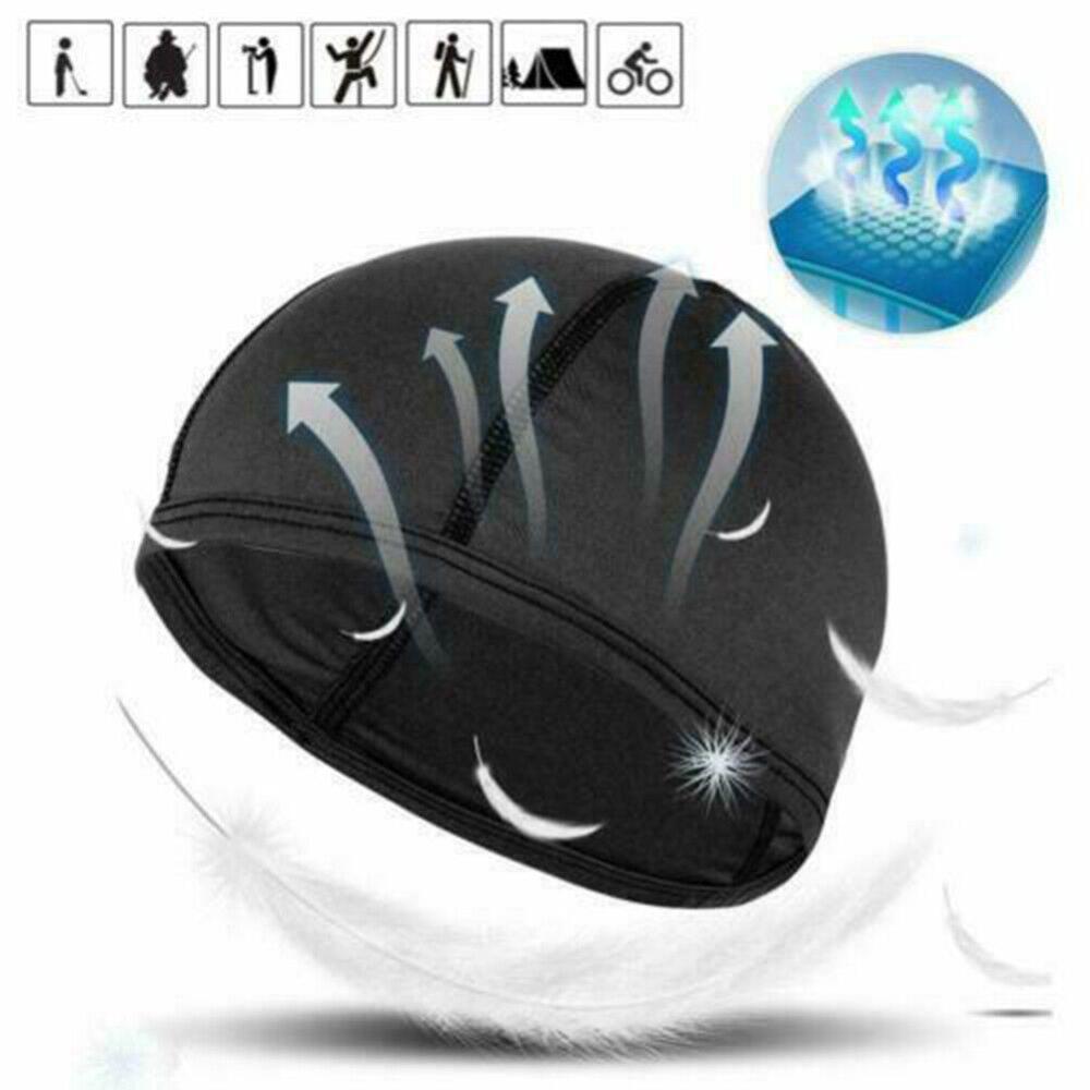 1pc Cooling Dome Skull Cap: Sweat-Wicking Helmet Liner for Motorcycle and Bicycle Rimless Caps, Polyester Knit Fabric, Breathabl