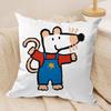 Cute B-Bobo The M-Mouse Cushion Cover Short Plush Double-Sided Print Square Throw Pillow Covers Sofa Home Cushion Decor