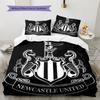 Newcastle United Pattern Bedding Quilt Set  Home Decoration  Gift (1 * Duvet Cover + 2 * Pillowcase  Without Core)