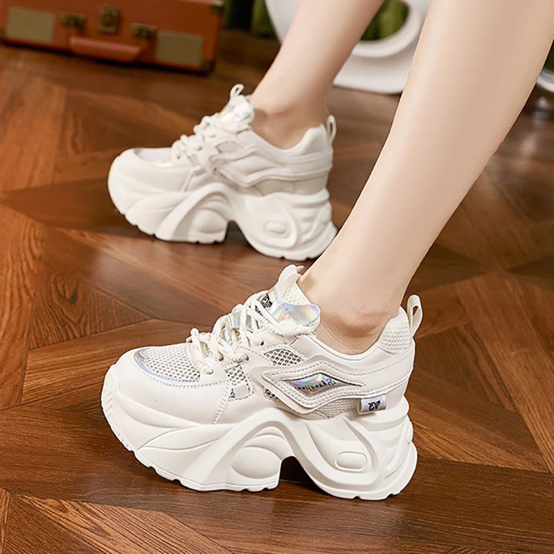 Dad Shoes Women's Summer 2025 New Fashion Versatile Mesh Sports Casual Shoes Thick-soled Women's Shoes
