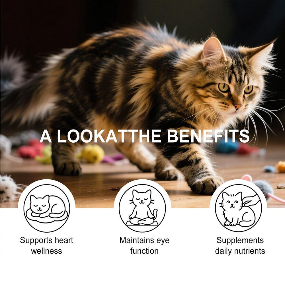 Cats Taurine Powder Supporting Heart Health 200g High Purity Taurine Powder for Cats Heart Health Vision Immune Support Easy Mix